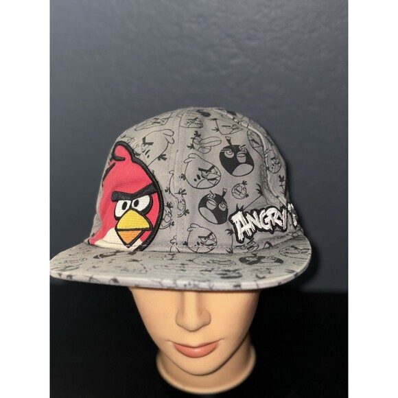Angry Birds Bal Cap Hat Red J. Bird Adjustable Snap Back OSFM Breathable - Picture 3 of 9